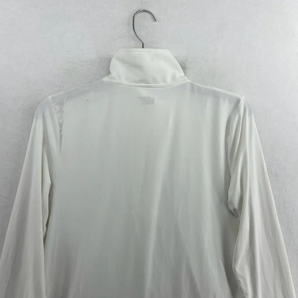 Lands' End Active Shirt Womens Sz S White Mock Neck 1/4 Zip Long Sleeve Pockets - Picture 8 of 15